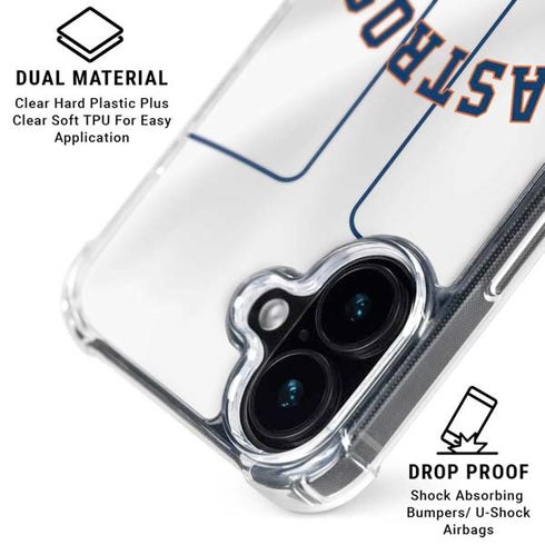 MLB Houston Astros Jersey iPhone 16 Clear Case