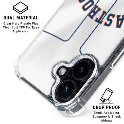 MLB Houston Astros Jersey iPhone 16 Plus Clear Case