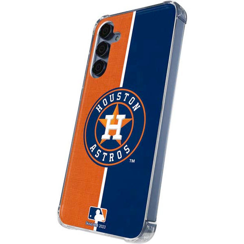 MLB Houston Astros Split Galaxy A35 5G Clear Case