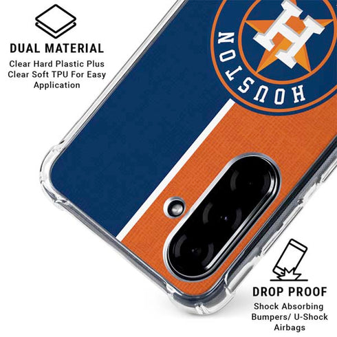 MLB Houston Astros Split Galaxy A36 5G Clear Case