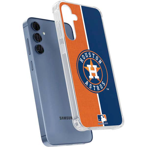 MLB Houston Astros Split Galaxy A55 5G Clear Case