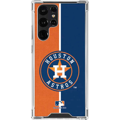 MLB Houston Astros Split Galaxy S23 Ultra Clear Case