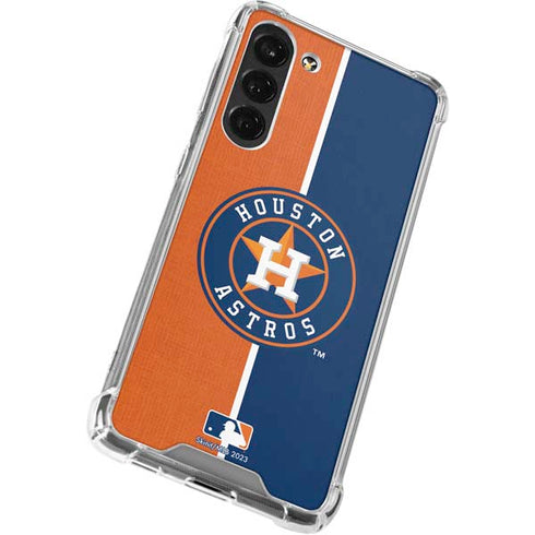 MLB Houston Astros Split Galaxy S24 FE Clear Case