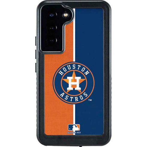 MLB Houston Astros Split Galaxy S24 Plus Waterproof Case