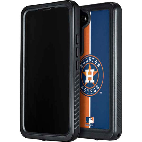 MLB Houston Astros Split Galaxy S24 Plus Waterproof Case