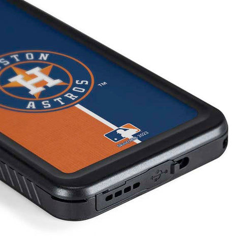 MLB Houston Astros Split Galaxy S24 Plus Waterproof Case