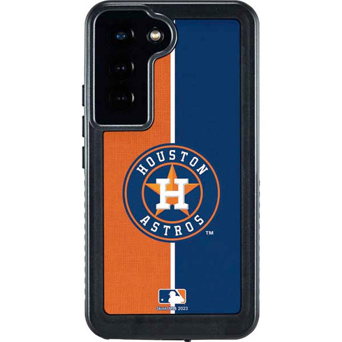 MLB Houston Astros Split Galaxy S24 Waterproof Case