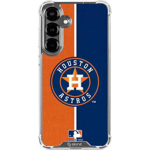 MLB Houston Astros Split Galaxy S26 Clear Case