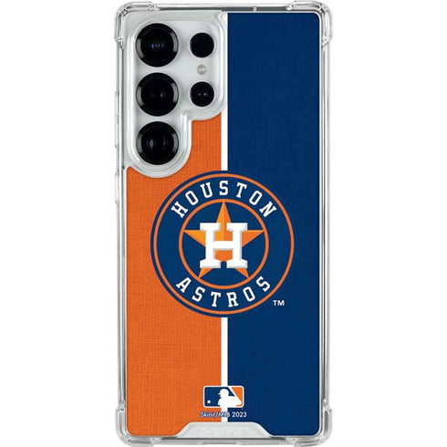 MLB Houston Astros Split Galaxy S26 Ultra Clear Case