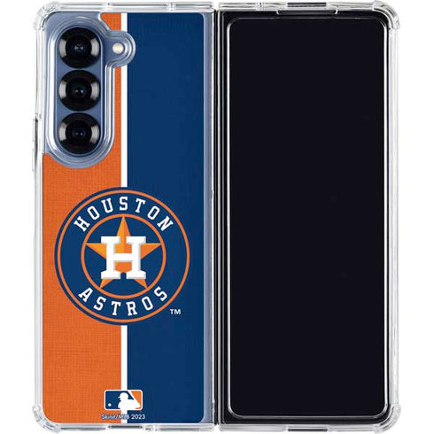 MLB Houston Astros Split Galaxy Z Fold6 Clear Case