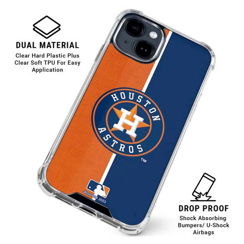 MLB Houston Astros Split iPhone 15 Clear Case