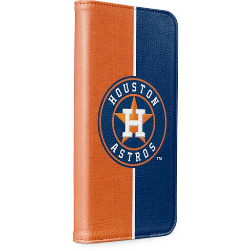 MLB Houston Astros Split iPhone 15 Plus Folio Case