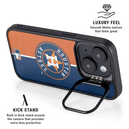 MLB Houston Astros Split iPhone 15 Plus Kickstand Case