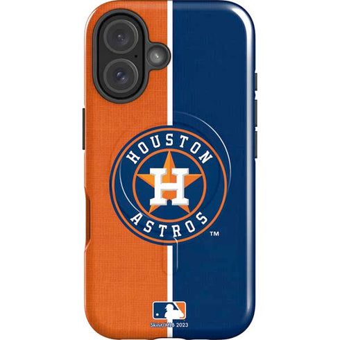 MLB Houston Astros Split iPhone 16 Magsafe Impact Case