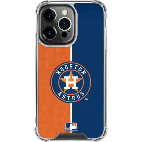 MLB Houston Astros Split iPhone 16 Pro Clear Case