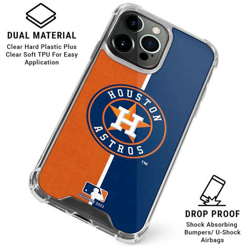 MLB Houston Astros Split iPhone 16 Pro Clear Case