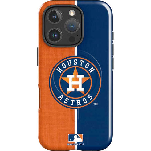 MLB Houston Astros Split iPhone 16 Pro Magsafe Impact Case