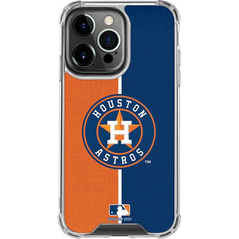 MLB Houston Astros Split iPhone 16 Pro Max Clear Case