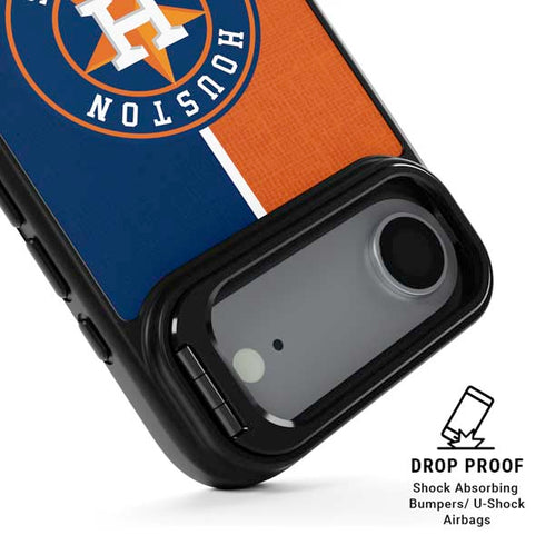 MLB Houston Astros Split iPhone 17 Air Kickstand Case