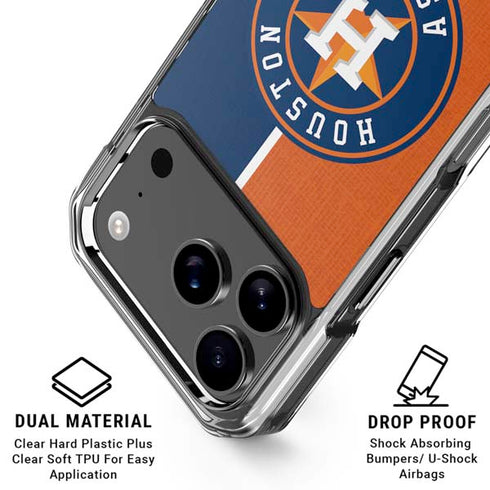 MLB Houston Astros Split iPhone 17 Pro Clear Case