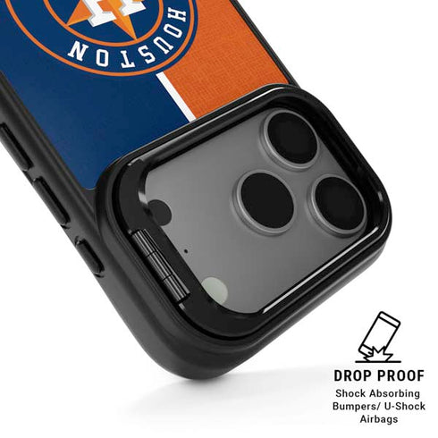 MLB Houston Astros Split iPhone 17 Pro Kickstand Case