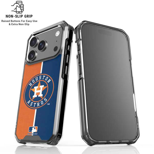 MLB Houston Astros Split iPhone 17 Pro Max Clear Case