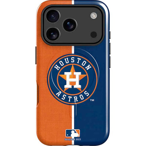 MLB Houston Astros Split iPhone 17 Pro Max Magsafe Impact Case