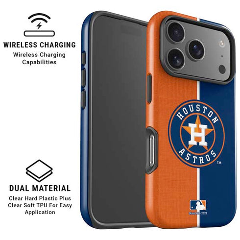 MLB Houston Astros Split iPhone 17 Pro Max Magsafe Impact Case
