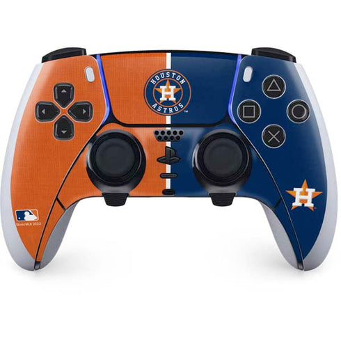 MLB Houston Astros Split PS5 DualSense Edge Pro Controller Skin