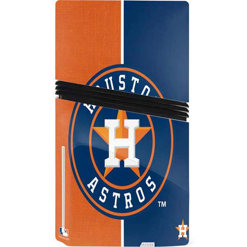 MLB Houston Astros Split PS5 Pro Disk Console Skin