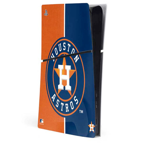 MLB Houston Astros Split PS5 Slim Digital Edition Console Skin