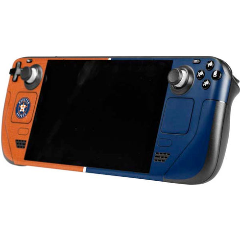 MLB Houston Astros Split Steam Deck Handheld Gaming Computer Skin