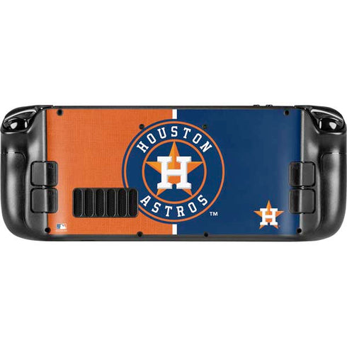MLB Houston Astros Split Steam Deck Handheld Gaming Computer Skin