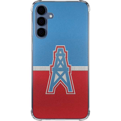 NFL Houston Oilers Vintage Galaxy A55 5G Clear Case