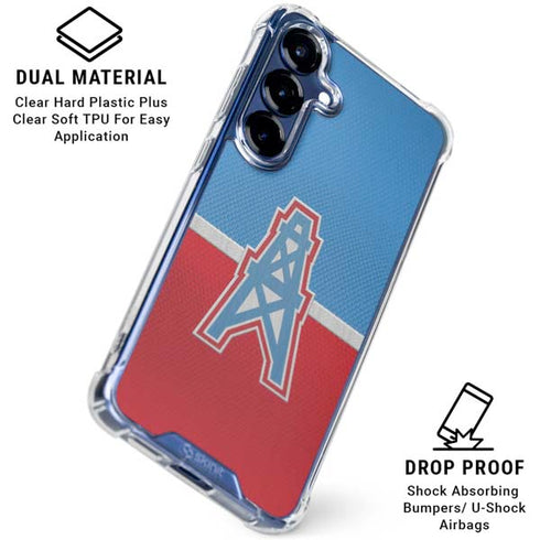 NFL Houston Oilers Vintage Galaxy S25 Plus Clear Case