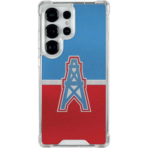 NFL Houston Oilers Vintage Galaxy S25 Ultra Clear Case