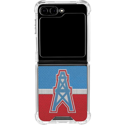 NFL Houston Oilers Vintage Galaxy Z Flip6 Clear Case