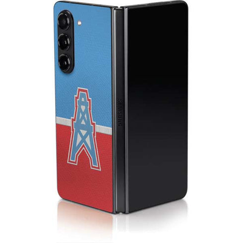 NFL Houston Oilers Vintage Galaxy Z Fold5 5G Skin