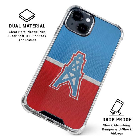 NFL Houston Oilers Vintage iPhone 15 Clear Case