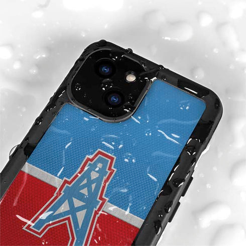 NFL Houston Oilers Vintage iPhone 15 Plus Waterproof Case