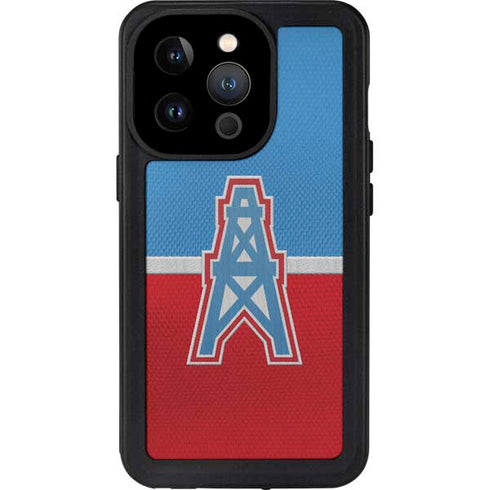 NFL Houston Oilers Vintage iPhone 15 Pro Waterproof Case