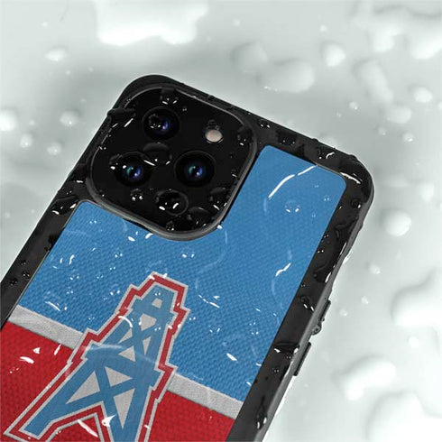 NFL Houston Oilers Vintage iPhone 15 Pro Waterproof Case