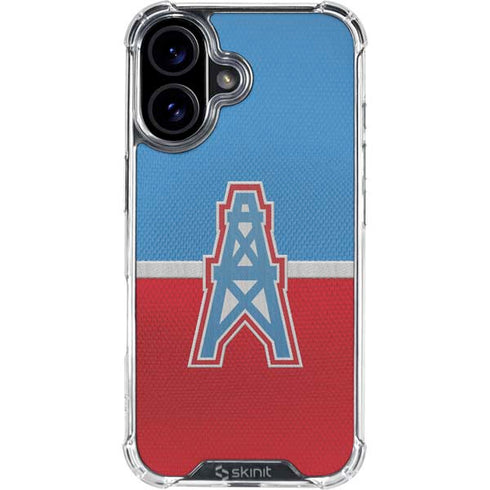 NFL Houston Oilers Vintage iPhone 16 Plus Clear Case