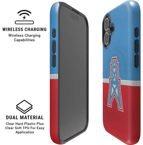 NFL Houston Oilers Vintage iPhone 16 Plus Magsafe Impact Case