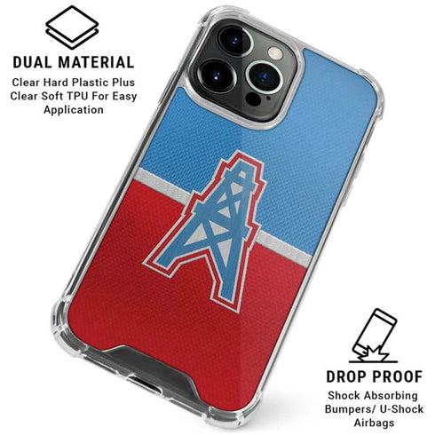NFL Houston Oilers Vintage iPhone 16 Pro Max Clear Case