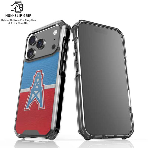 NFL Houston Oilers Vintage iPhone 18 Pro Clear Case