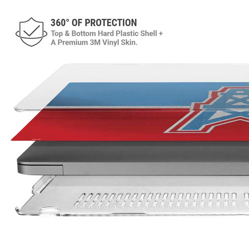 NFL Houston Oilers Vintage MacBook Pro 14in (2021-24) Case plus Skin