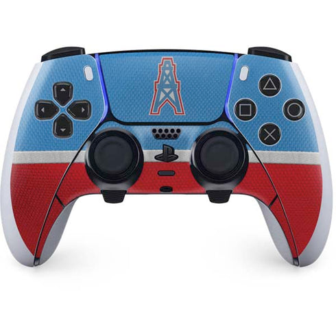 NFL Houston Oilers Vintage PS5 DualSense Edge Pro Controller Skin