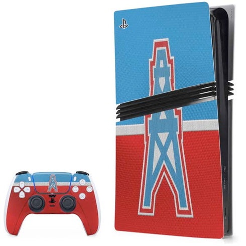 NFL Houston Oilers Vintage PS5 Pro Bundle Skin