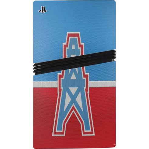 NFL Houston Oilers Vintage PS5 Pro Disk Bundle Skin